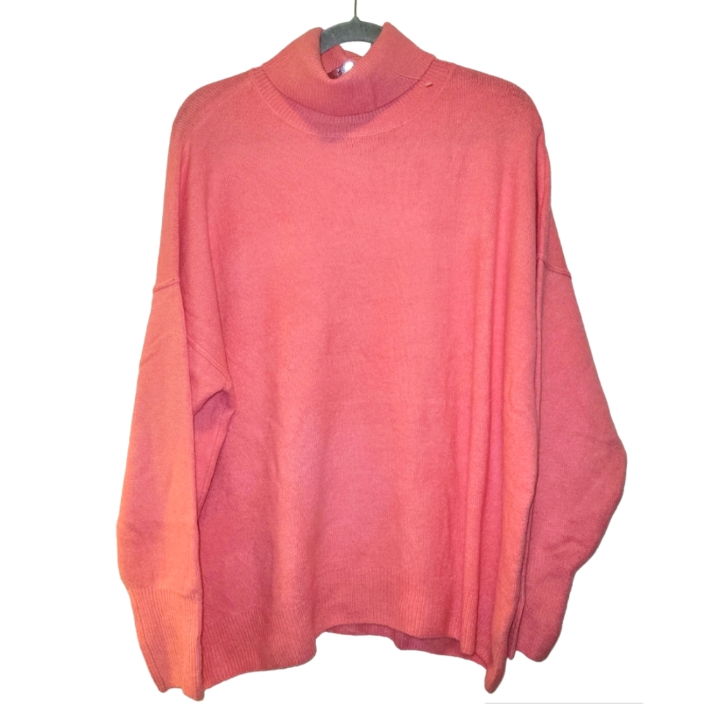Vince Camuto, NWT, Pullover Sweater, High Neck, Long Sleeve, Pink,Women's sz XLG